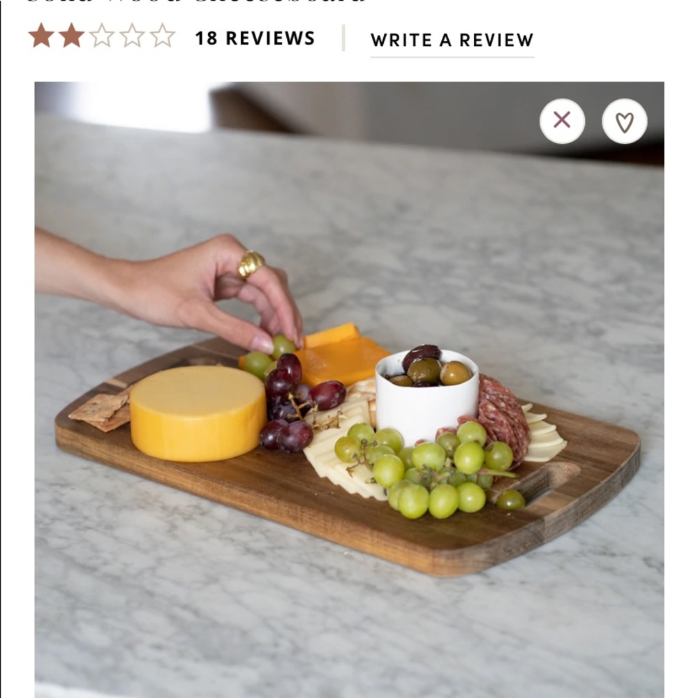 New uncommon James Acacia Wood Cheeseboard